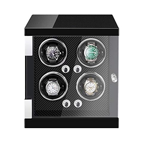 ZNND Watch Watch Display Winder Box 4+0 Automatic Watch Winder 5 Rotation Modes With Quiet Motor Builtin LED Light Flexible Pillow Cover