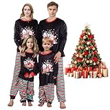 Homlume Christmas Pajamas for Family Merry Christmas Snowman Element Set for Women, 2X-Large