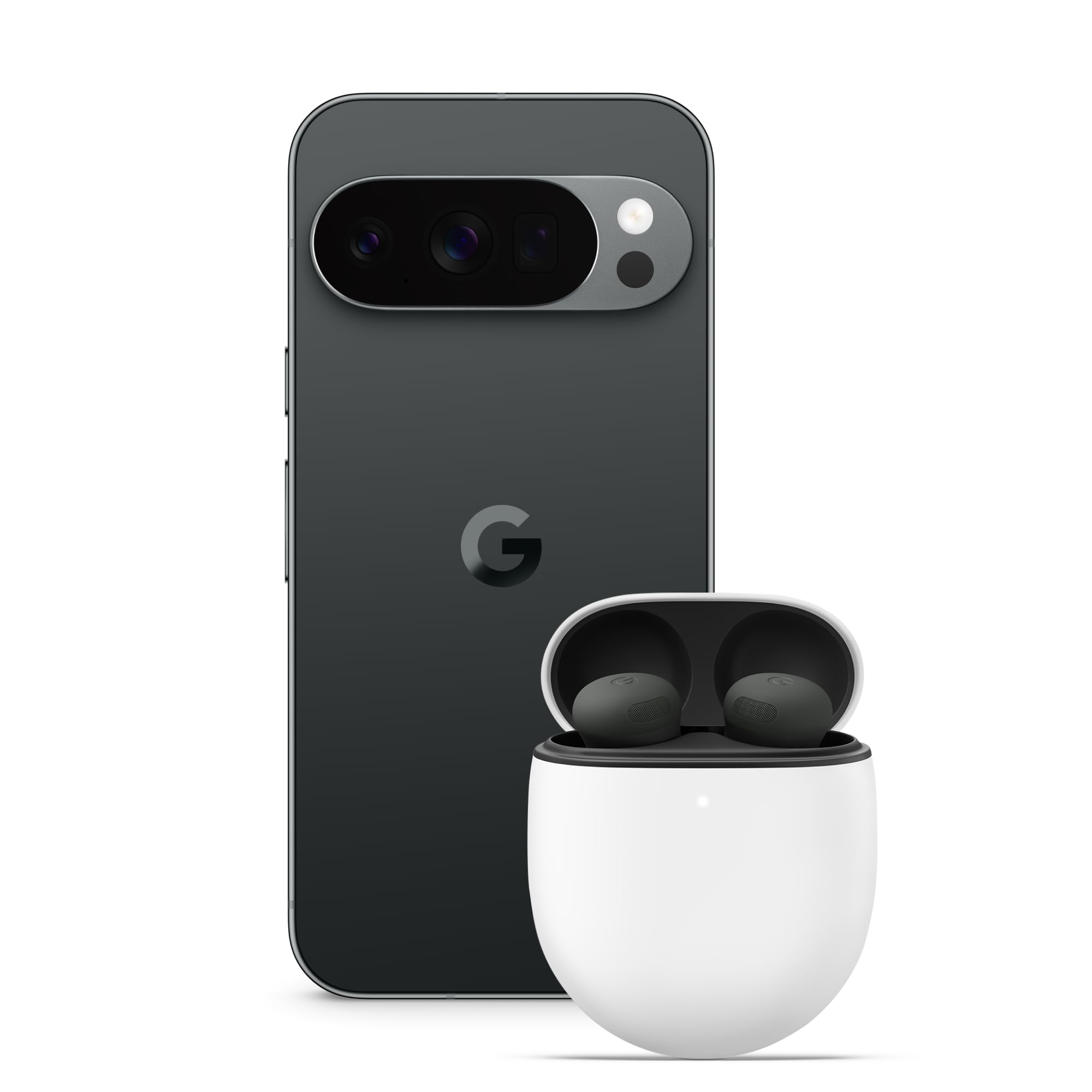Google Pixel 10 Pro - Smartphone Android sbloccato con Gemini, sistema a tripla fotocamera posteriore, autonomia di oltre 24 ore e display Super Actua da 6,3" - Nero ossidiana, 128GB+Pixel Buds Pro 2