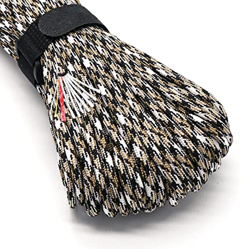 Image of PSKOOK Survival Paracord Parachute Fire Cord Survival Ropes Red Tinder Cord PE Fishing Line Cotton Thread 7 Strands Outdoor 20, 25, 100 Feet