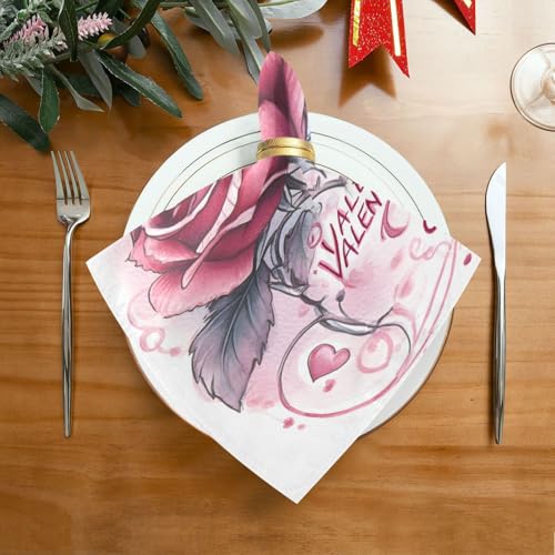 Servilletas de Tela con Diseño San Valentín 20x20 in Pack 6 miniatura 3