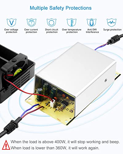 Alitove ALT-1230CAR Ac To Dc Converter 110V To 12V Converter 30A 360W Ac To Dc Adapter Car Cigarette Lighter Socket 100V~120V Ac To Dc 12 Volt Power Supply 11Ft Long Cord thumb #3