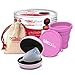 Pack Sileu Travel: Copa menstrual Rose - Modelo de iniciación - Talla XS, Transparente, Flexibilidad Soft + Estuche de Flor Rosa + Esterilizador Plegable, Rosa