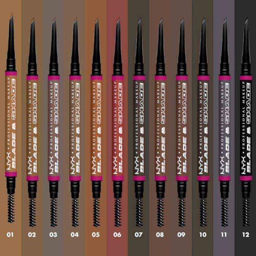 NYX Professional Makeup Blade & Shade matita per sopracciglia con spazzolino colore 02 Blonde g - 8