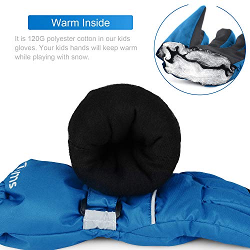 Thxtoms Kids Warm Gloves Winter Waterproof Snow Gloves For Ourdoor Sports, Toddler Bulky Ski Gloves For Boys Girls #TOP2