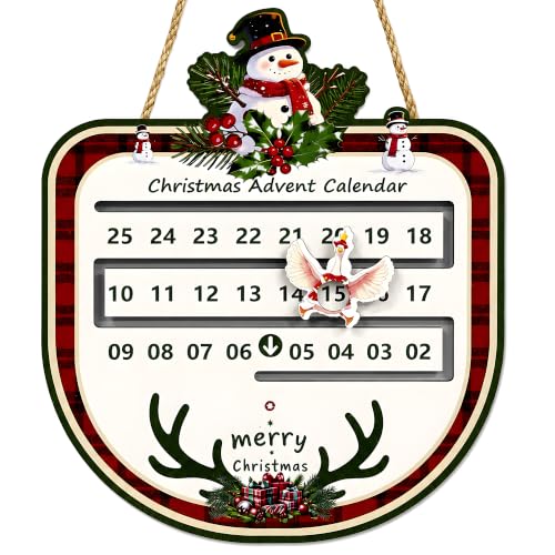 Image of Christmas Decorations - Christmas Countdown Calendar Wood Welcome Sign