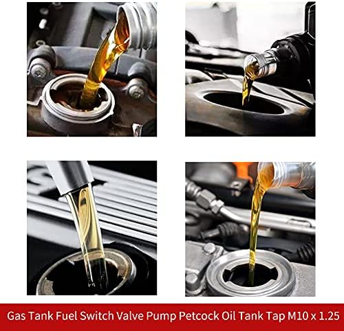 Fuel Tank Switch Valve Petcock, M10 * 1.25 Generator Fuel Tap Gas Oil Tank Tap for Pit Bike Quad Bike