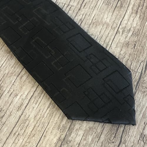 Gravata Preta Masculina Fatto A Mano Microseda Linhas Geométricas