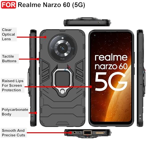 CEDO Kickstand Cover for Realme Narzo 60 (5G) Black - Image 4