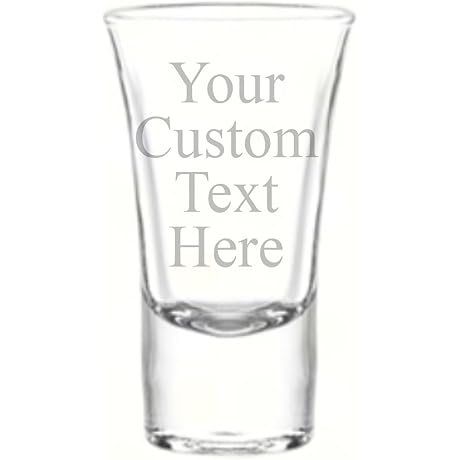 Bridesmaid Groomsman Wedding Favor Personalized 1.5 oz Shot Glass with Custom Laser Engraved Etchings
