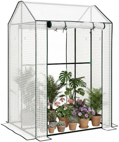Outsunny Serre de Jardin PE Bâche Renforcée Acier 100 – vue 2
