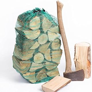 Irish Harvested & Seasoned Softwood Logs - 13kg Netted Bag - All Logs 6 Inches in Length - Ideal for All Fireplaces, Stoves, Log Burners & Open Fires - Sustainable Sourced Softwood