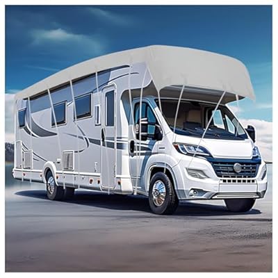 HFKJway Rv Covers for Roof Only 210D Oxford Cloth Class C Rv Cover Foldable Storage, Easy to Clean Camper Accessories for Travel Trailers Camper Cover,Grey-8.5m×3m