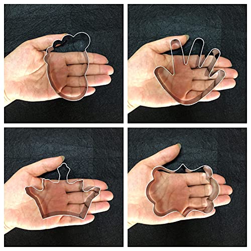 New Baby Shower Cookie Cutter Set-8 Piece- Onesie, Bib, Bottle,Elephant, Crown, Baby Foot Print, Baby Hand And Plaque Cookie Cutter Molds For Baby Shower Party Favors Supplies. #TOP4