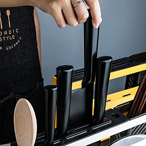 Support pour couteaux en fer forgé au design noir élégant