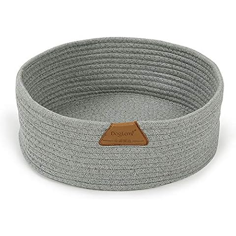 AYADA Grey Round Cotton Cat Bed Cover