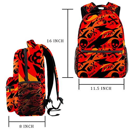 Sac à dos voyage enfant résistant motif tête de mort mixte
