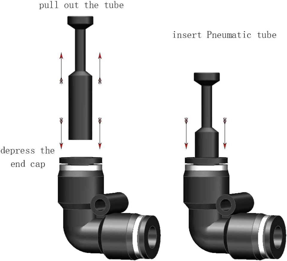 Miniatura 2 de 20 piezas de 516 pulgadas de tapa neumática estilo enchufe, enchufe de ajuste de empuje para conectar para tubo neumático 516 y accesorios neumáticos