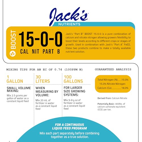 Jack's Nutrients 15-0-0 Part B Calcio Nitrato 2.2lbs miniatura 3