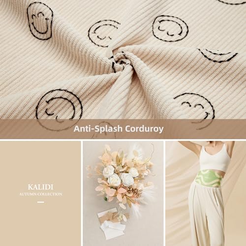 Image of KALIDI Corduroy Tote Bag, Large Slouchy Hobo Messenger Crossbody Bag | Anti Splash Zipper Side Pockets Shoulder Bag Adjustable Strap Lightweight Casual Work Shopping Women