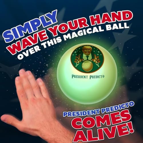 Trump Talking Fortune Telling Ball – Lights Up &amp; Speaks 25 Answers in His Real Voice – Motion Activated Crystal Ball with Color Changing LED – Funny Donald Trump Gifts for Men Women – Gag Gift Toy