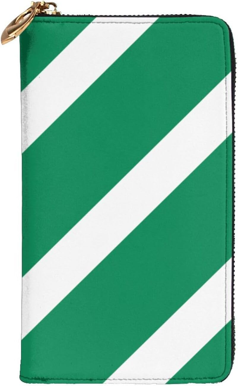Flag of Nigeria Women's wallet, clutch wallet, with zipper, large capacity.