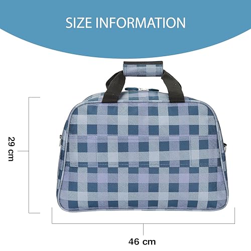 David Viggers - Highbury Lightweight Holdall Bag - Cabin Bag with Detachable Strap - Comes with 5 Year Warranty - Travel Essentials - Zipped Compartments - 45cm W X 30cm H X 20cm D