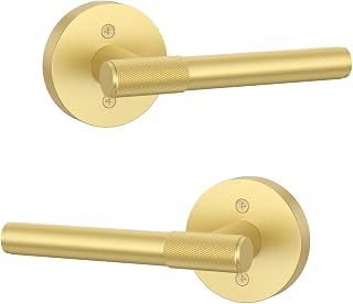 Asidrama 2 Pack Brushed Gold Dummy Interior Door Handles