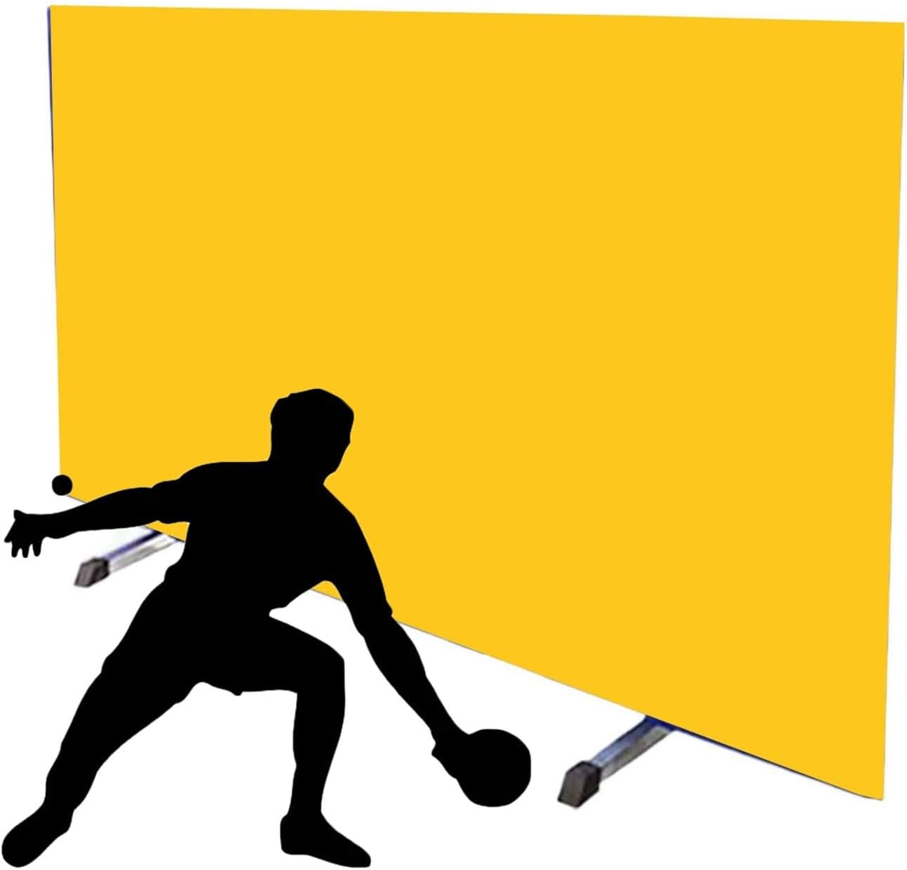 Table Tennis Baffles, Heavy-Duty Foldable Barriers Around Courts, Oxford Cloth Removable Guardrail Walls for Schools and Stadiums(Yellow,140x75CM-2PCS)