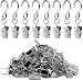 50 Stück Vorhang Clips, Klammern mit Haken Edelstahl, Metall Clips Haken, Silber Edelstahl Vorhangclips, Edelstahl Schwerlast-Duschvorhänge Clip Haken, für Vorhänge, Fotos und Licht, Duschvorhang