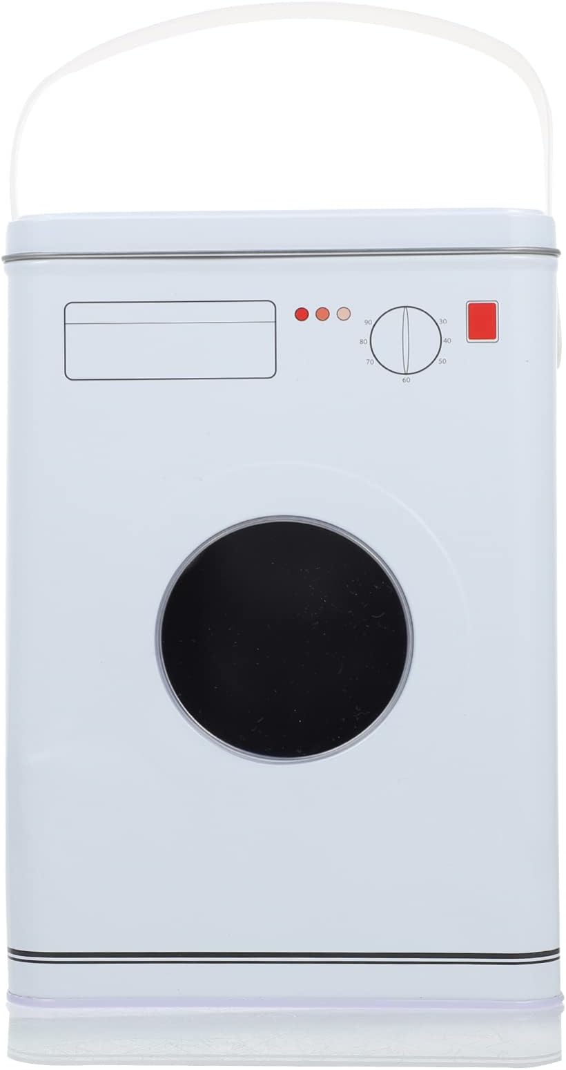 Washing Machine Shape Candy Storage Box Food Storage Containers with Lid Multigrain Storage Tin Canister Bin Sundries Holder Decor