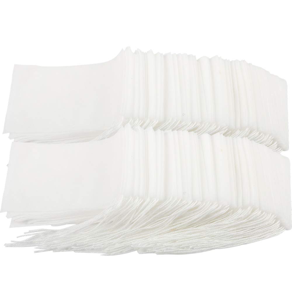 Tea Filter Bags, YGDZ 100pcs Tea Bags Empty Disposable Drawstring Tea Bag for Loose Tea, White（3.15 x 3.94 inch）