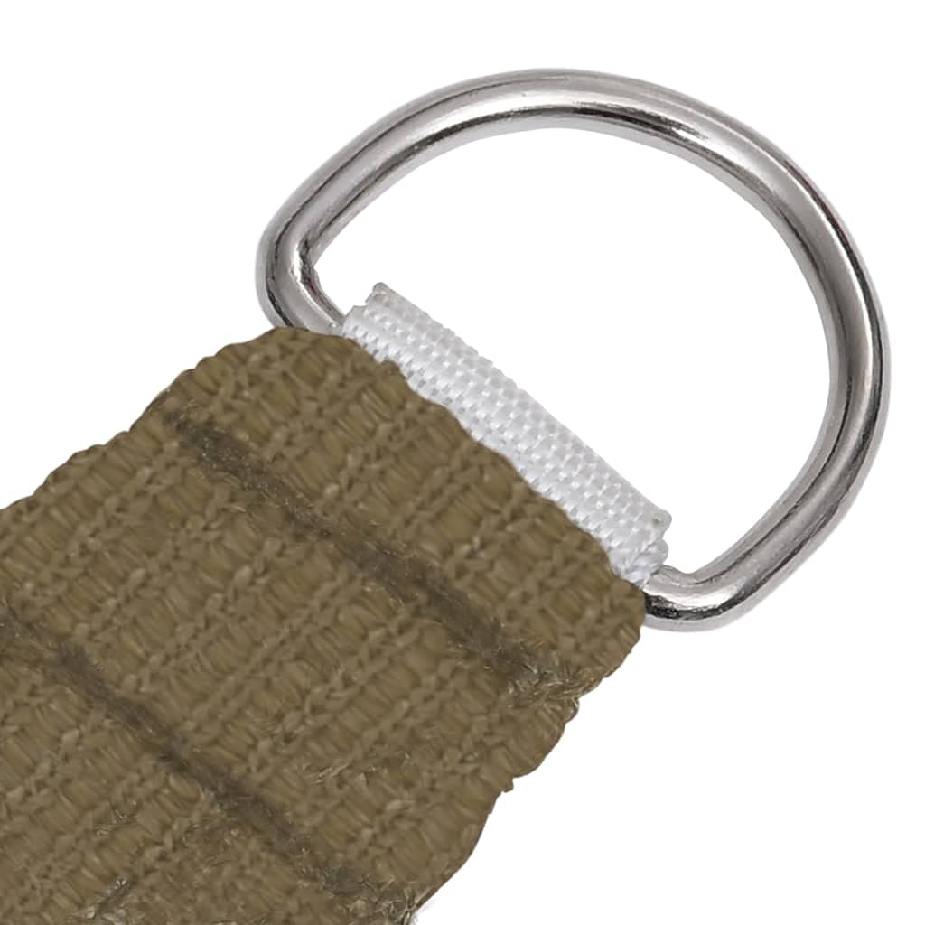 Tenda parasole, triangolare, protezione solare, resistente alla muffa e ai raggi UV, permeabile al vento e all'acqua, per esterni, con corde e kit di fissaggio, 160 g/m², tortora, 3,5 x 3,5 x