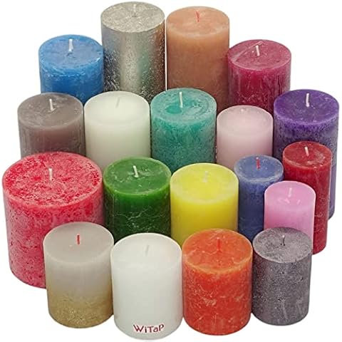 6 kg Rustic Stumpenkerzen durchgefärbt Rustik Qualität Kerzen Set Kerzenpaket Mix gemischt nach Farben Cover