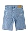 KIDSCOOL SPACE Big Boys Denim Shorts,Elastic Waistband Inside Ripped Holes Stretch Jeans Summer Wear, Light Blue, 12