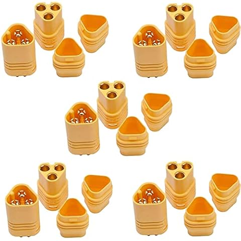 YUNIQUE UK 5 Pairs MT60 3.5mm Motor Plug Connector Set for RC Multicopter Quadcopter Airplane Cover