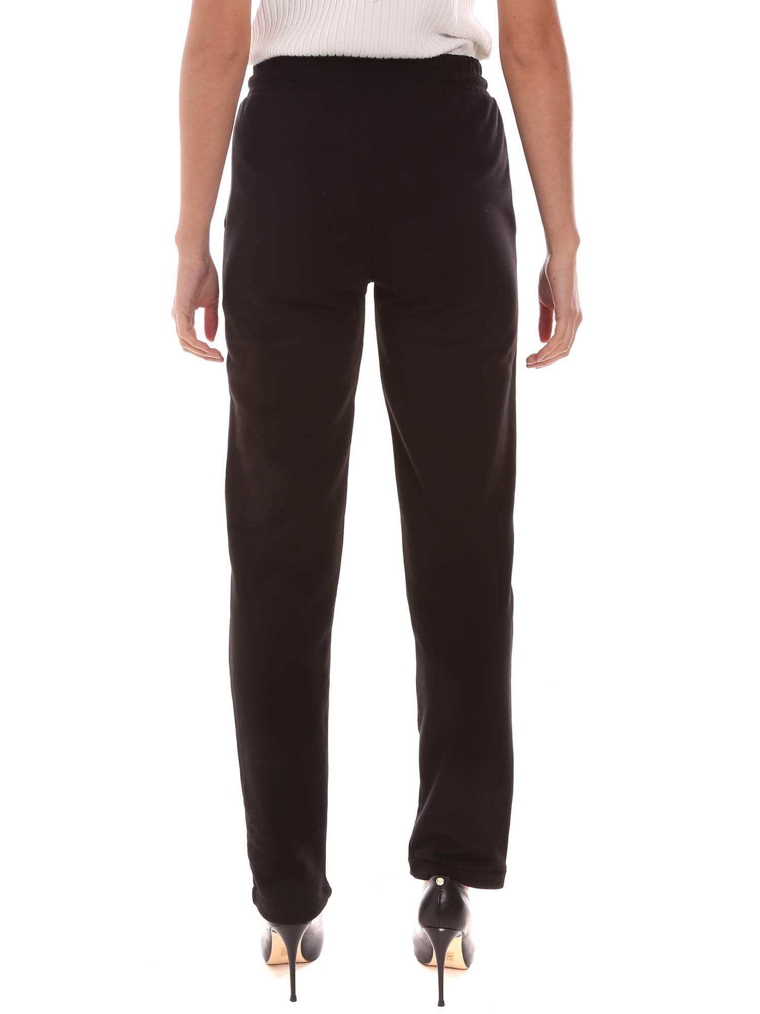 GAëLLE Pantalone in Felpa Nastro Colore Nero Donna E21GE15