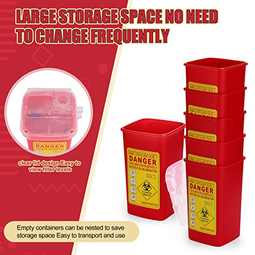 Image of Chumia 10 Pcs 1 Quart Sharps Container,Small Needle Container Disposal