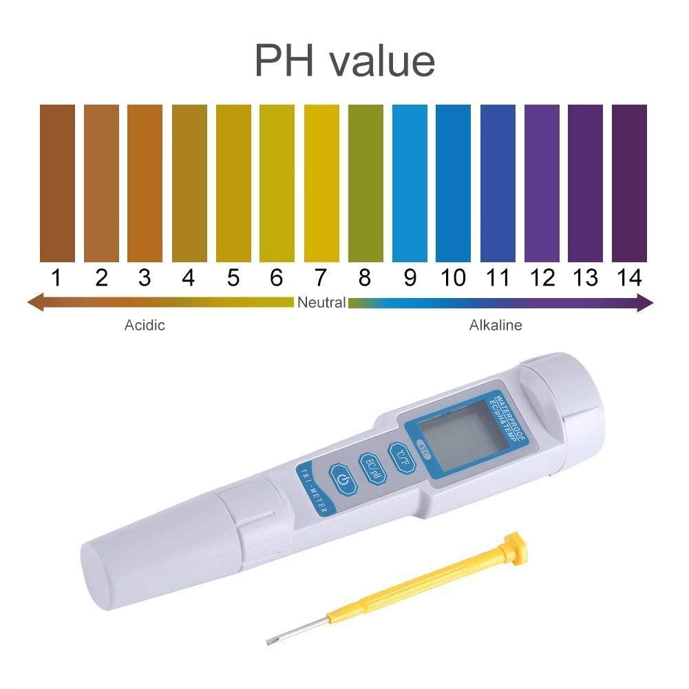 PH-metro Digitale PH LCD Precisione Misuratore di Qualita dell'acqua 3 in 1 PH/EC/TEMP Tester Portatile Pen Stick Monitor