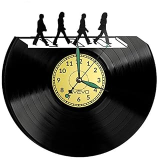 EVEVO Horloge Murale en Vinyle The Beatles – Silhouette Vintage Faite à la Main pour la Maison - Les Beatles, Paul McCartney, John Lennon, RIngo Starr, George Harrison EVEVO Horloge Murale en Vinyle The Beatles - Silhouette Vintage Faite à la Main pour la Maison – Image 4