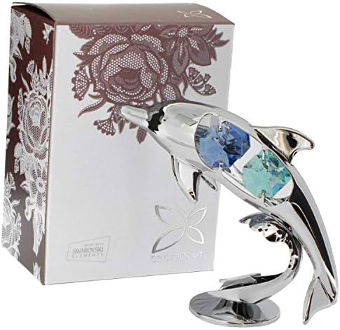 Crystocraft Freestanding Dolphin made with Swarovski Crystals