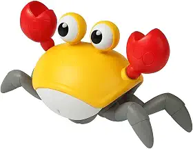 Caranguejo Fujão Interativo com Luzes e Música – Brinquedo Educativo Infantil para Desenvolvimento Motor e Diversão (Laranja)