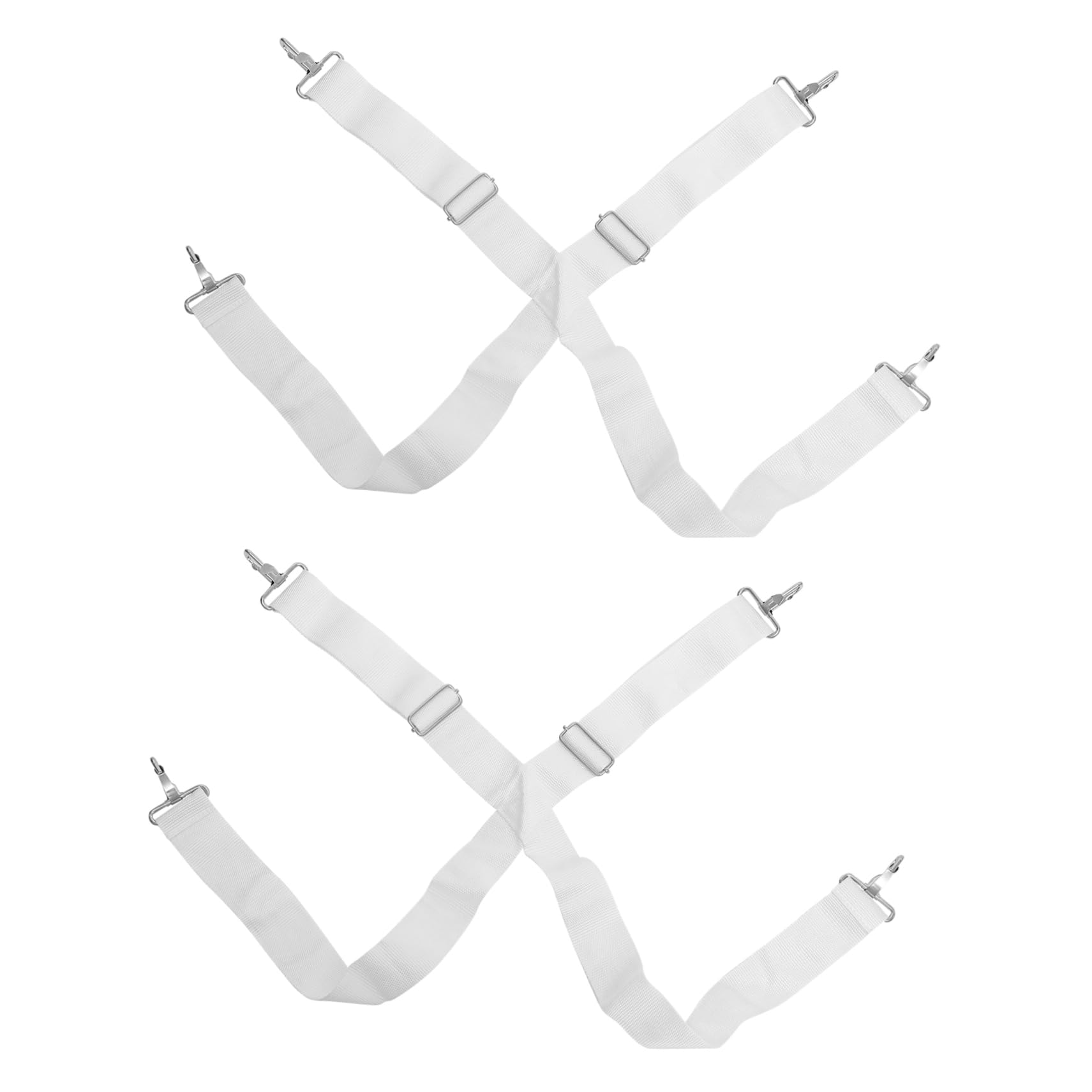 BESPORTBLE 2pcs Adjustable Bass Drum Shoulder Straps Durable Snare Drum Belt with Ergonomic Design White for Comfort and Stability for Marching Bands and Performances