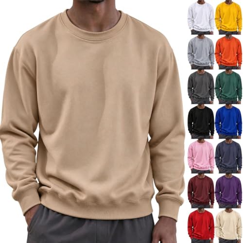 Men's Crewneck Sweatshirt Casual Long Sleeve Soft Pullover Basic Tops - image 1