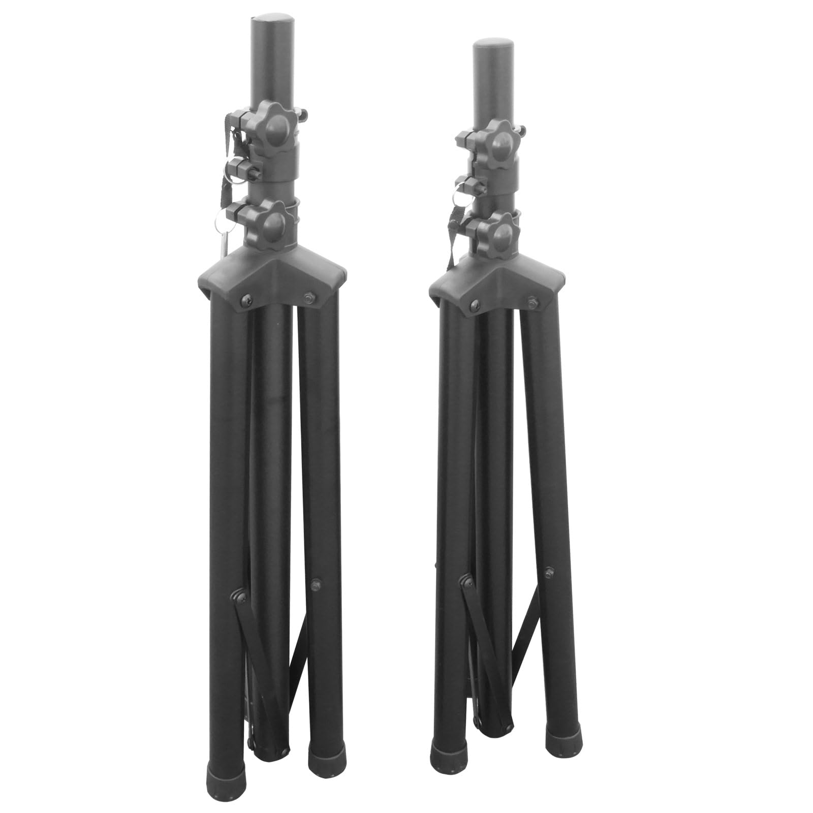 Drall 2 x Treppiede per Altoparlanti per PA, Discoteca, Eventi dal Vivo, Sala Prove, Sistema vocale, palco, DJ, Regolabile in Altezza da 100 a 180 cm, Fino a 60 kg Modello: BS3x2
