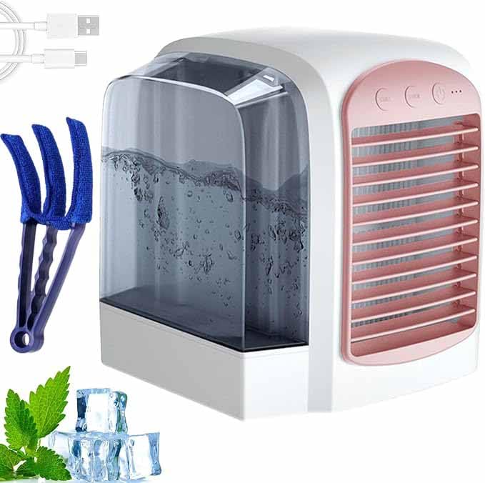 Breeze Box Air Conditioner 4-in-1 Portable Low Noise Ac with Dynamic Ice Mist Technology Fast Cooling Desktop Cooling