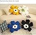 conrtems Sofa Pillow Waist Cushion Back Plush Flower Special-Shaped Pillow All-Match Girl Heart Creative Pillow. (Yellow and White)