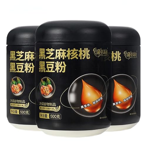 蒲米?光K芝麻K桃K豆粉500g/罐,K芝麻粉 K豆粉 冲泡速食??健康代餐粉 K芝麻糊、黒胡麻ペースト、黒豆粉、中国美食、インスタントパウダ,栄養泡朝食、満腹代替ミール、健康栄養グリーン穀物食品,代食粉、五穀雑穀、穀物、速溶冲泡代餐粉,胡桃桑果実六黒粉、