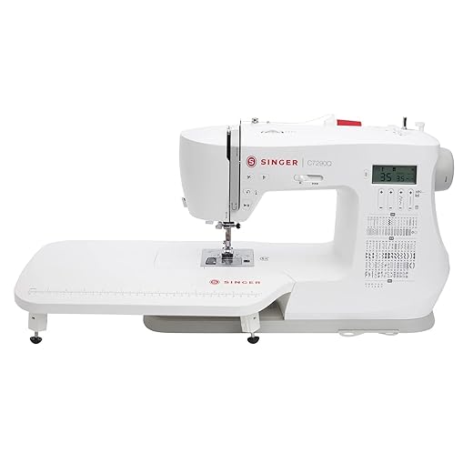 SINGER C7290Q Computerized Sewing & Quilting Machine with Extension Table, 12 Presser Feet & Accessories|417 Stitch Applications, 1-step Buttonhole Styles, Alphabet, LCD & Built-in Needle Threader