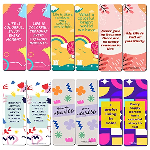 Creanoso Life is Colorful Bookmarks (2Zbg×6J[h) ? ̃CXs[VJ[hZbg ? ʔubNy[WNbp[ ? lƃeB[̑f炵Mtg